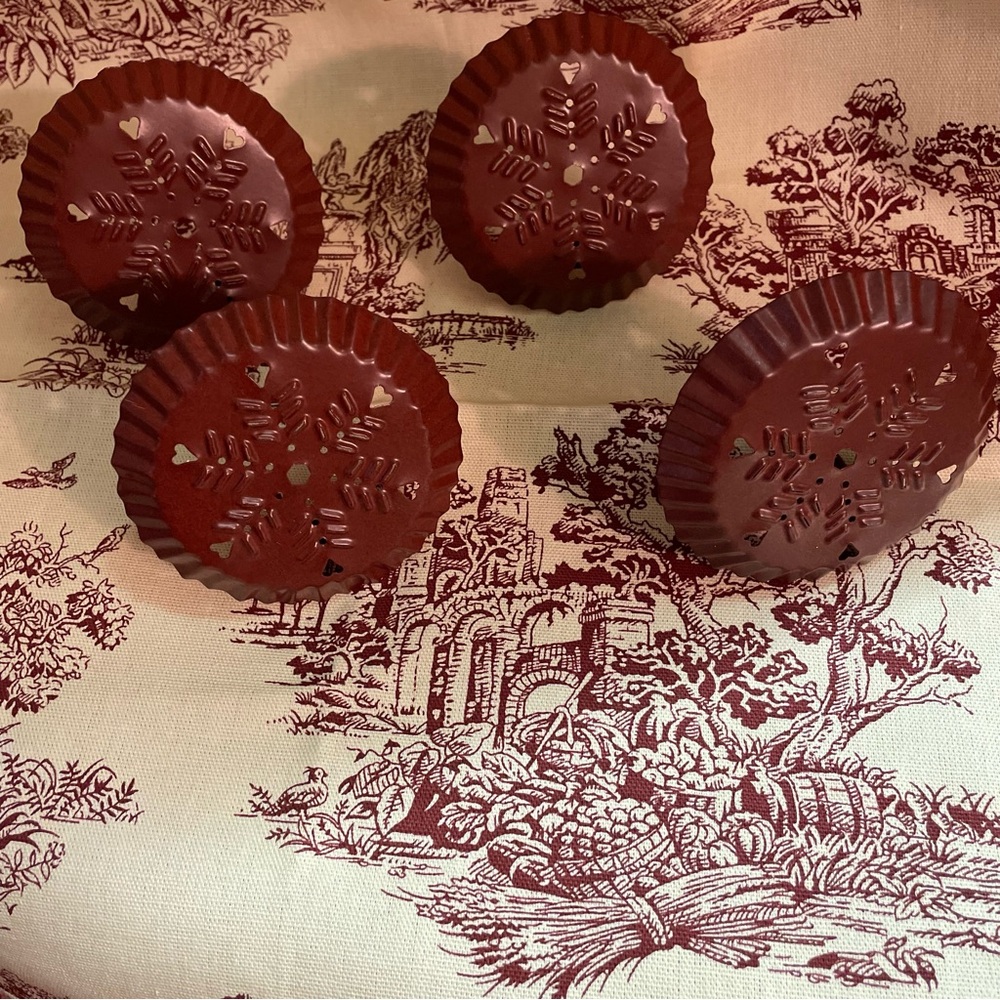 Night Light Covers, set of 4 Punched Tin  Snowflake design, fits standard plug